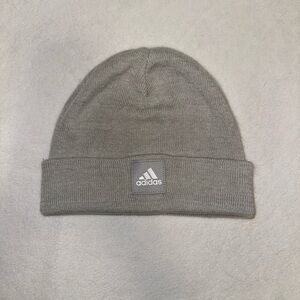 Adidas Gray Cuffed Knit Beanie OSFW One Size Acrylic